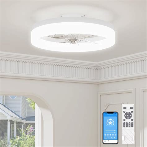 Volisun Low Profile Ceiling Fans With Lights And Remote 15 7in