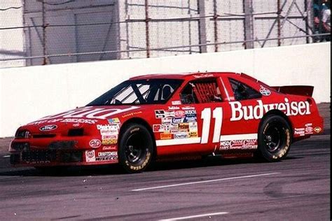 Bill Elliott In Junior Johnson S Budweiser Ford Thunderbird