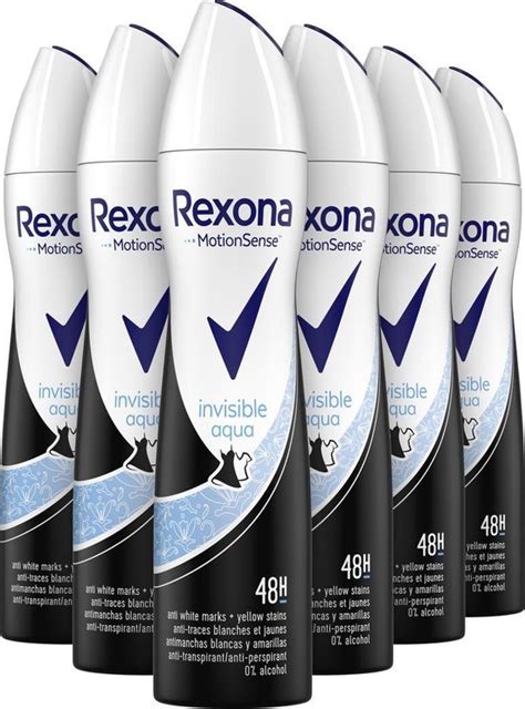 Rexona Femmes Invisible Aqua Antisudorifique Spray 6 X 200 Ml Value