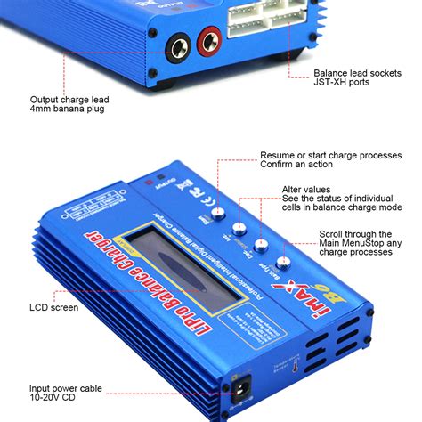 Imax B W Lipo Charger T Tamiya Xt Plug For Nimh Li Ion Ni Cd Lipo