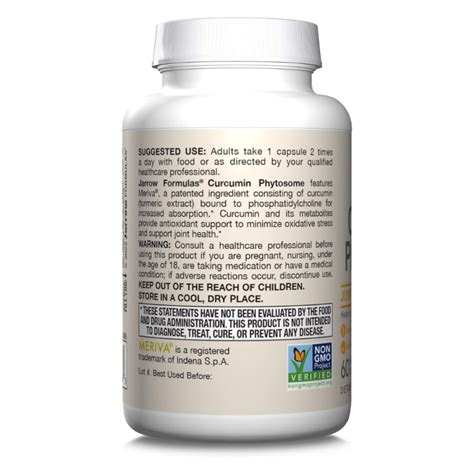 Jarrow Formulas Curcumin Phytosome Meriva Mg Kapsu Ek