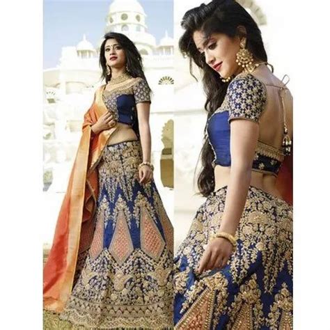 Semi Stitched Party Wear Embroidered Silk Lehenga Choli At Rs 3031 In Surat