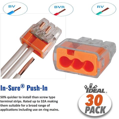 Ideal Push In Wire Connectors Ports Red Pack Off