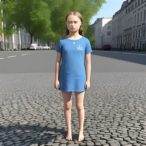 3D Greta Thunberg Barefoot Arthub Ai