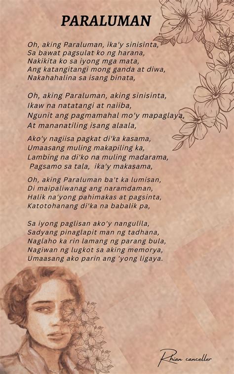 Paraluman Filipino Poems About Love Filipino Words Tula Filipino