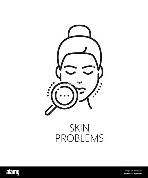 Face Skin Problems Cosmetology And Mesotherapy Icon Dermatology And