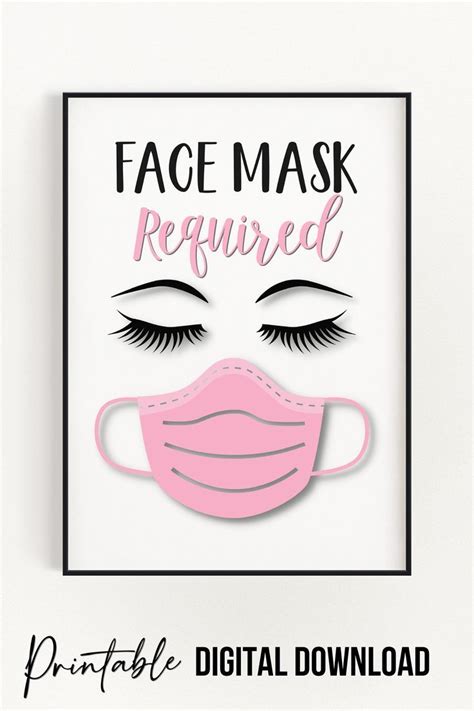 Face Mask Sign Please Wear a Mask Sign Printable Face Mask - Etsy ...