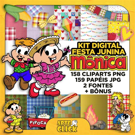 Kit Digital Festa Junina Turma Da M Nica Elo