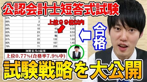 【河野玄斗】公認会計士短答式試験を上位1％以内で短期合格！【資格会計士勉強国家資格】 Youtube