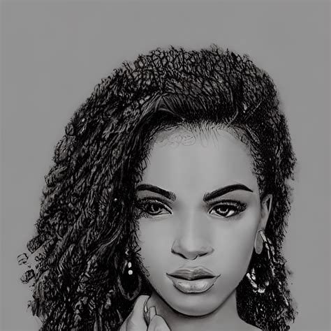 Sophisticated Afro Latina Panama Woman Sketch Creative Fabrica