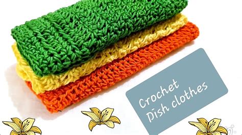 Crochet Dishcloth Pattern Easy Tutorial Youtube