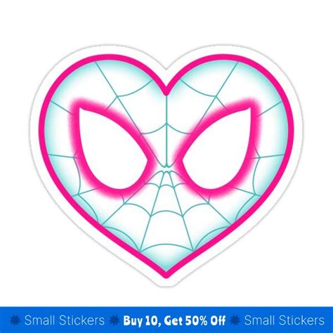 Spider Gwen Heart Sticker For Sale By Georgiedeemss In Spider