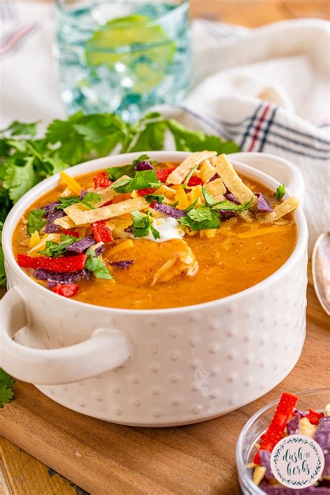 Chilis Copycat Chicken Enchilada Soup Dash Of Herbs