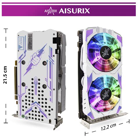 AISURIX RGB Lighting RX580 8GB Colorful Graphics Card GDDR5 256Bit