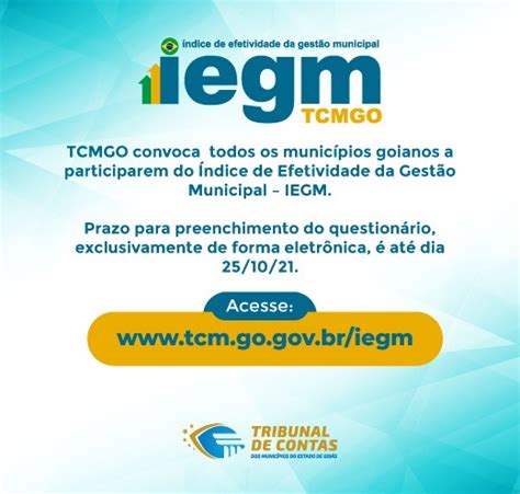 Iegm Gestores Municipais Devem Preencher Formulário Até 25 De Outubro