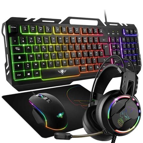 Pack Gaming Spirit Of Gamer 4en1 Clavier Casque Souris Tapis