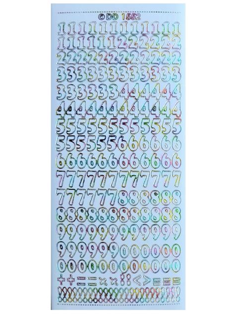 Numbers Peel Off Stickers 10mm Card Making Scrapbooking Ebay