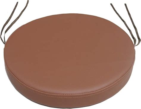 Amazon Sigmat Waterproof Thick Faux Leather Seat Cushion Round