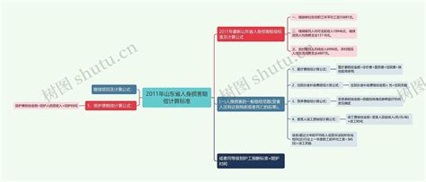 2011年山东省人身损害赔偿计算标准思维导图编号p7135803 Treemind树图