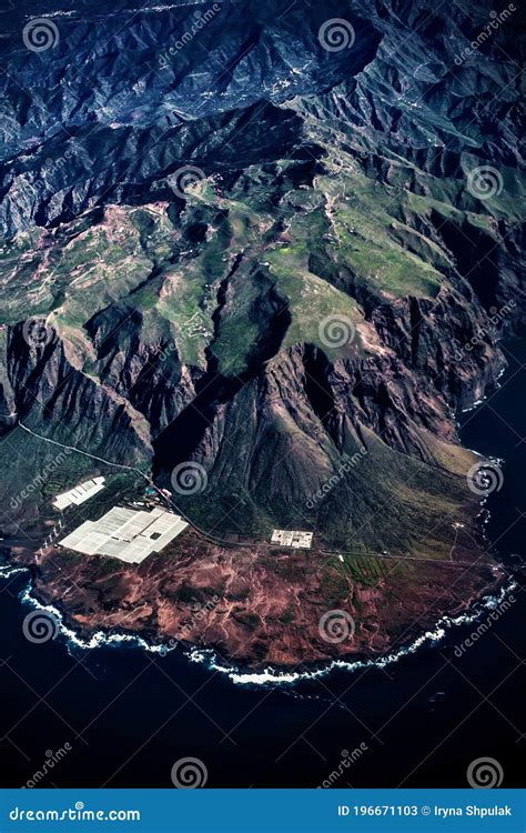 Aerial View Of The Coast Island Tenerife Canary Islands Stock Image