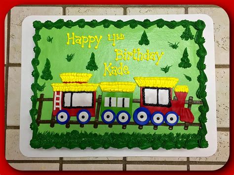 A Choo Choo Train Sheet Cake Train Birthday Cake Train Birthday