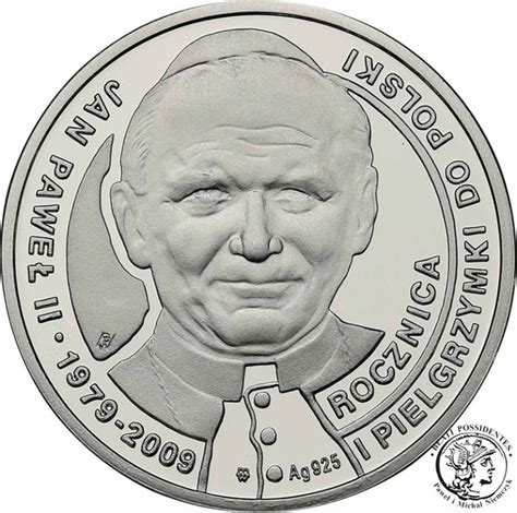 Polska medal 2009 Jan Paweł II SREBRO st L archiwum niemczyk pl