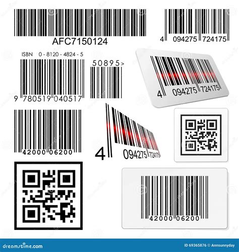 Set Of Bar Codes And Qr Codes Stock Vector Illustration Of Simple