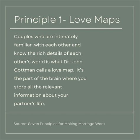 Principle 1 - Love Maps in 2024 | Couples counseling, Gottman marriage, Making marriage work