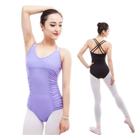 Adult Gymnastics Leotard Black Mesh Dance Leotards Short Cap Sleeve