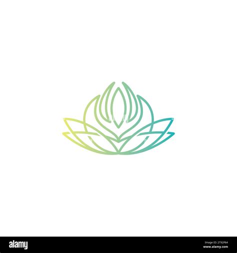 Lotus Flower Logo Simple Lotus Line Logo Simple Stock Vector Image