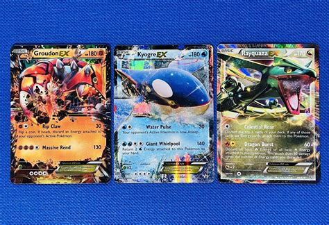 Pokemon Card Set Groudon Rayquaza And Kyogre Legendary Rare Pokémon