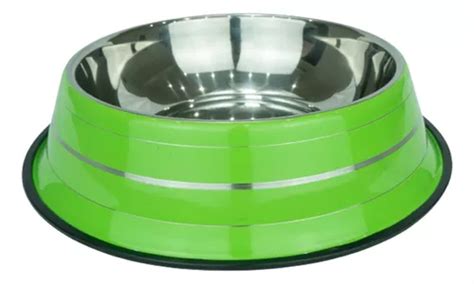 Comedouro De Inox Colorido Pequeno Xs Cor Verde MercadoLivre