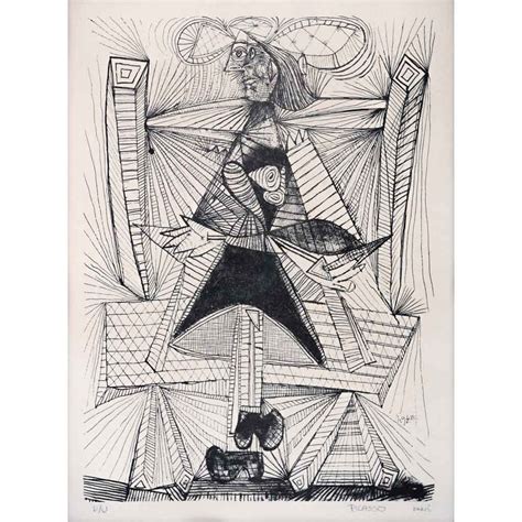 Pablo Picasso Dora Maar In A Wicker Chair Dora Maar En Una Silla De