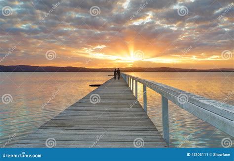 Sunset at Long Jetty editorial photo. Image of people - 43203111