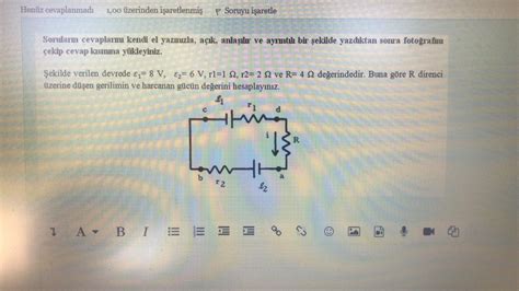 Solved Hen Z Cevaplanmad Zerinden I Aretlenmi Soruyu Chegg