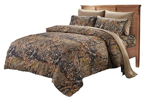 The Woods By Benandjonah 7 Piece Natural Camo Reversible Comforter Set