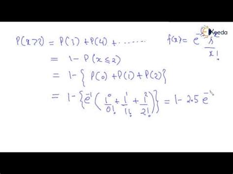 Discrete Rv Poisson Distribution Explained Question Engineering