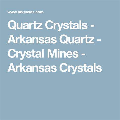 Quartz Crystals - Arkansas Quartz - Crystal Mines - Arkansas Crystals Arkansas Crystal, Spring ...