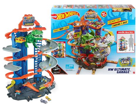 Hot Wheels City Mega Garaż T Rexa 2 Auta Gjl14 12586416717