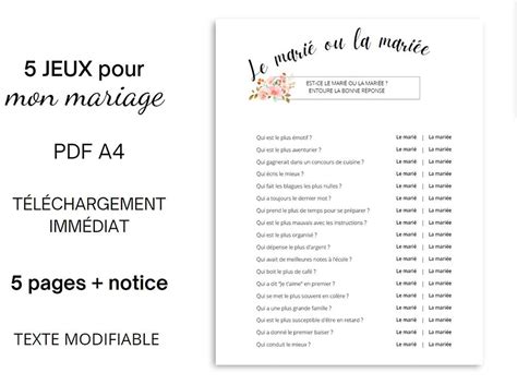 5 jeux de mariage simples à organiser Les Jeux de Mariage