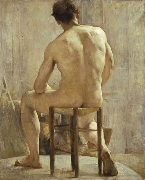 Distractio Infinita Painted Figure Of Naked Man C 1893 By