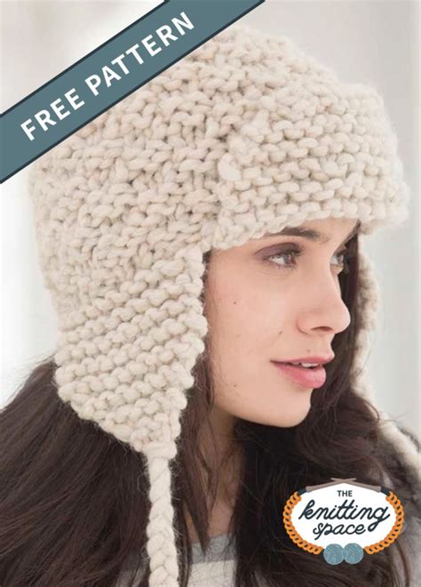 Amelia Knitted Earflap Hat Free Knitting Pattern