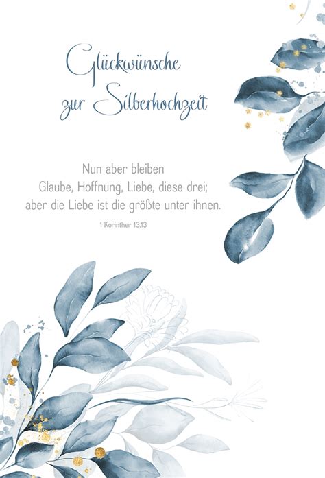 Glückwunschkarte Glückwünsche zur Silberhochzeit