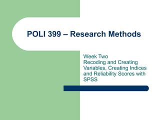 Poli Tutorial Week Three Sept Th Ppt