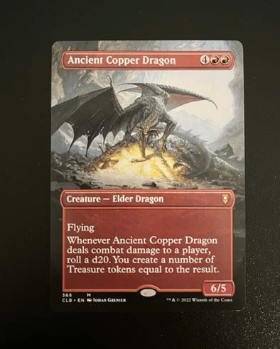 Ancient Copper Dragon Borderless MTG Proxy Commander Legends CLB