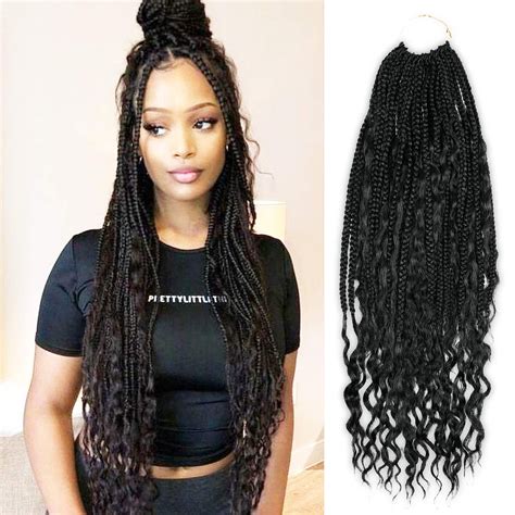 Authentic Synthetic Hair Crochet Braids Boho Goddess Box Braid 24