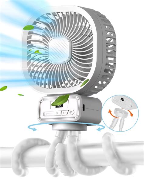 Inadays Fortable Fan Stroller Fan Desk Oscillating Fan Battery Operated