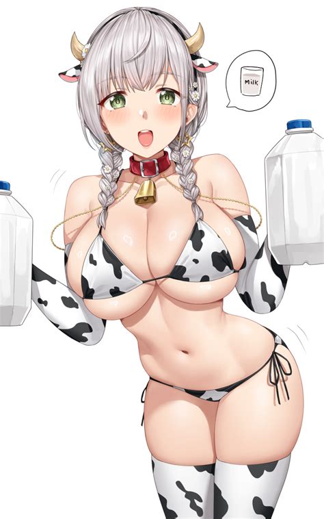 Rule 34 1girls Big Breasts Bikini Breasts Cow Bikini Cow Ears Cow Horns Cow Print Cowbell Eye