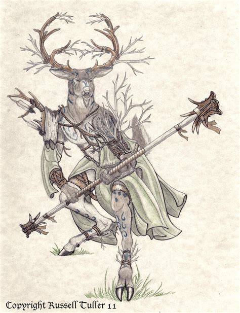 Anthro Buck Poised For Battle By Russelltuller On Deviantart