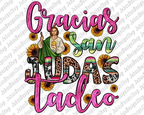 Gracias San Judas Tadeo Png Sublimation Design Jude The Etsy M Xico